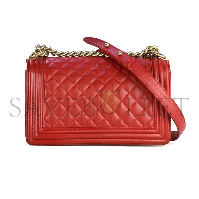 CHANEL QUILTED LAMBSKIN MEDIUM BOY BAG A67086 (25*15*8cm)