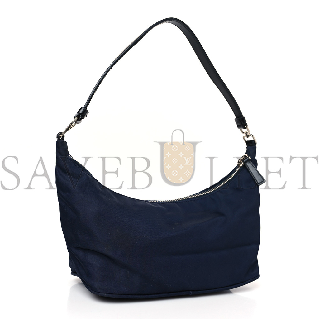 PRADA TESSUTO NYLON VITELLO HOBO NAVY (19*13*10cm) PRADA TESSUTO NYLON VITELLO HOBO NAVY (19*13*10cm)