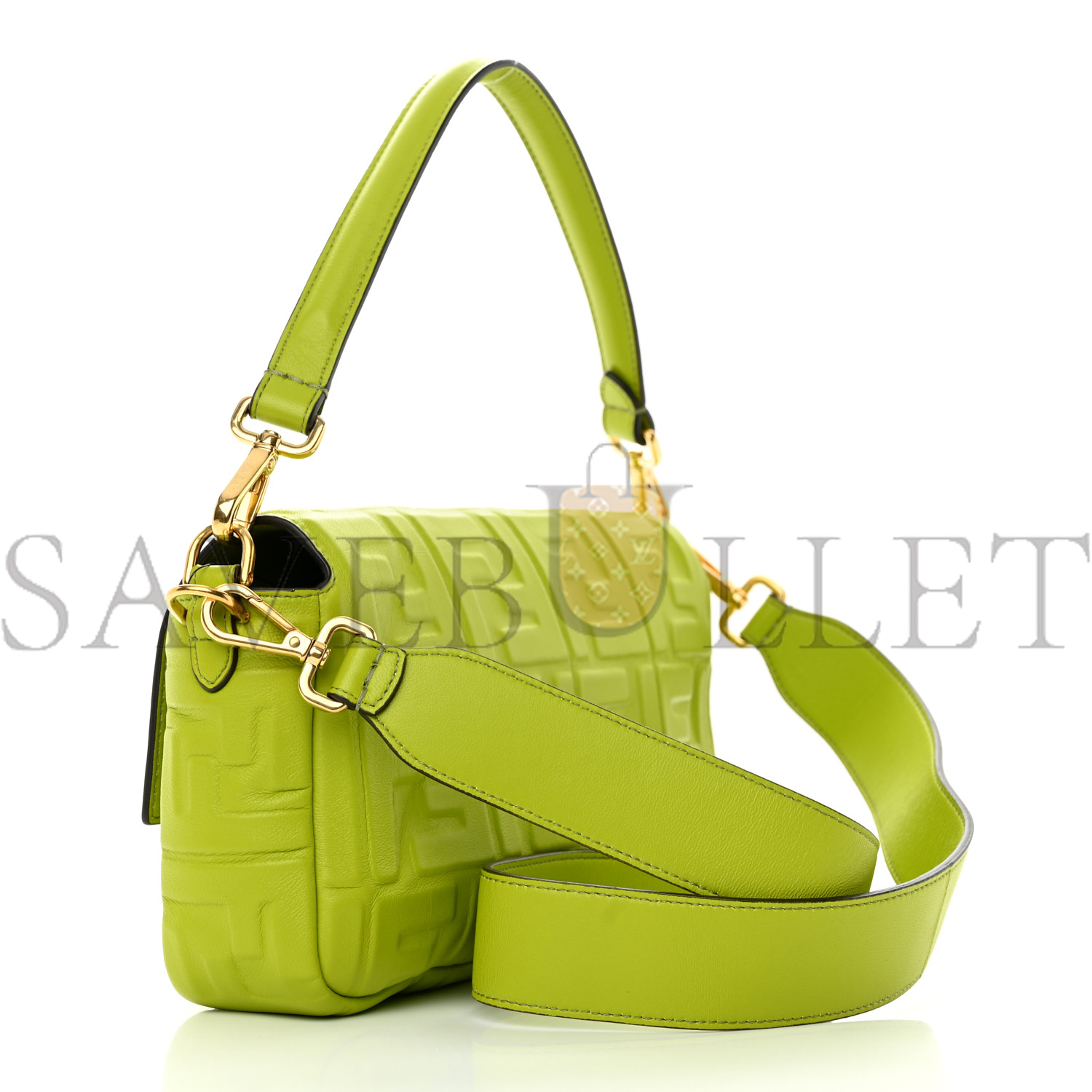 FENDI NAPPA FF 1974 EMBOSSED BAGUETTE WASABI (26*15*5cm) FENDI NAPPA FF 1974 EMBOSSED BAGUETTE WASABI (26*15*5cm)