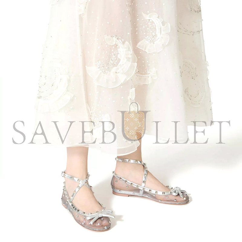 VALENTINO ROCKSTUD MESH BALLERINA WITH CRYSTALS 5W2S0HB6UQX_KSP VALENTINO ROCKSTUD MESH BALLERINA WITH CRYSTALS 5W2S0HB6UQX_KSP
