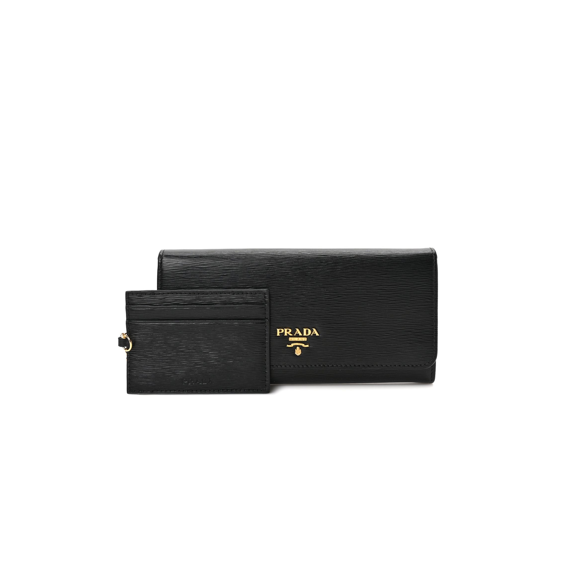 PRADA VITELLO MOVE CONTINENTAL FLAP WALLET BLACK (21*11*2cm) PRADA VITELLO MOVE CONTINENTAL FLAP WALLET BLACK (21*11*2cm)