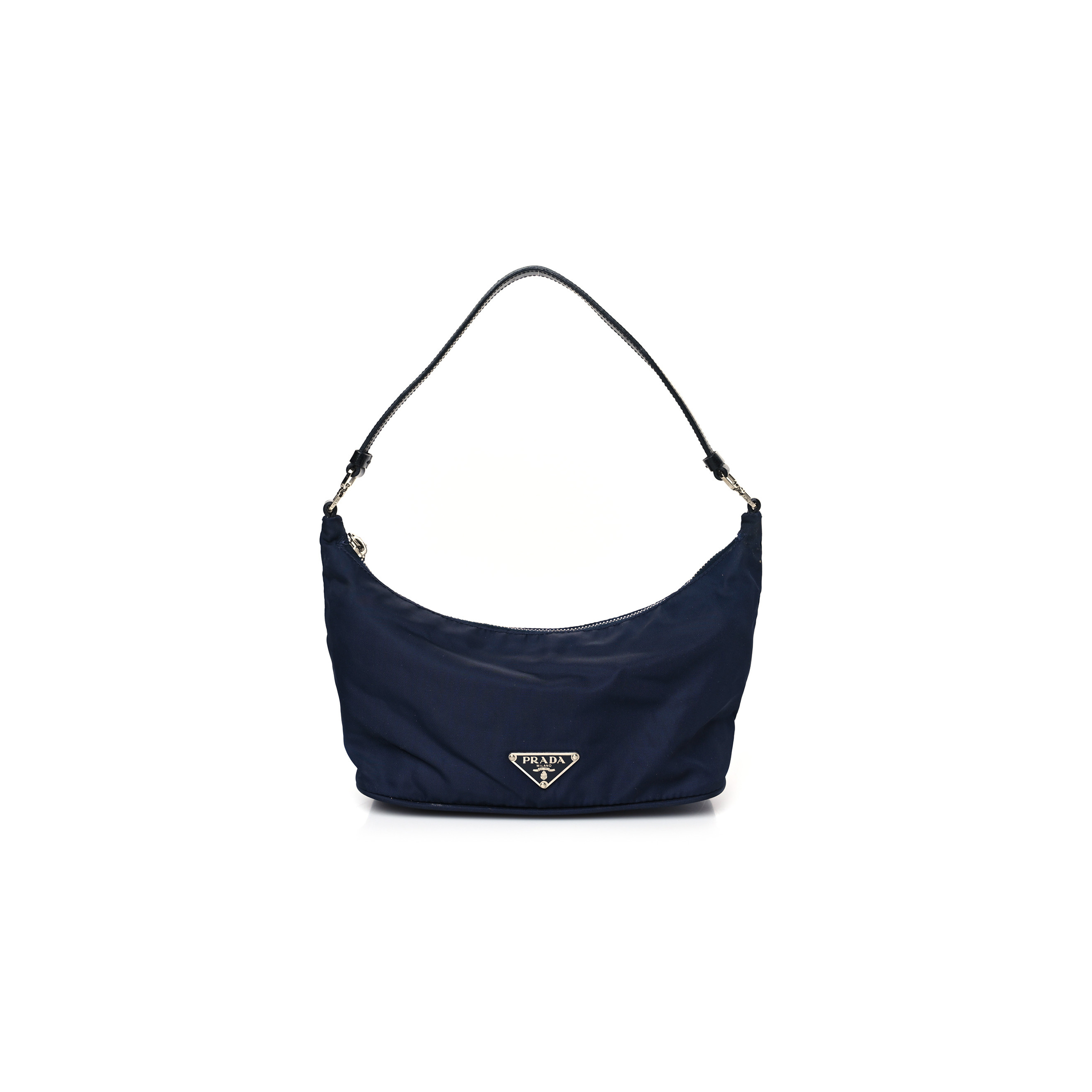 PRADA TESSUTO NYLON VITELLO HOBO NAVY (19*13*10cm) PRADA TESSUTO NYLON VITELLO HOBO NAVY (19*13*10cm)