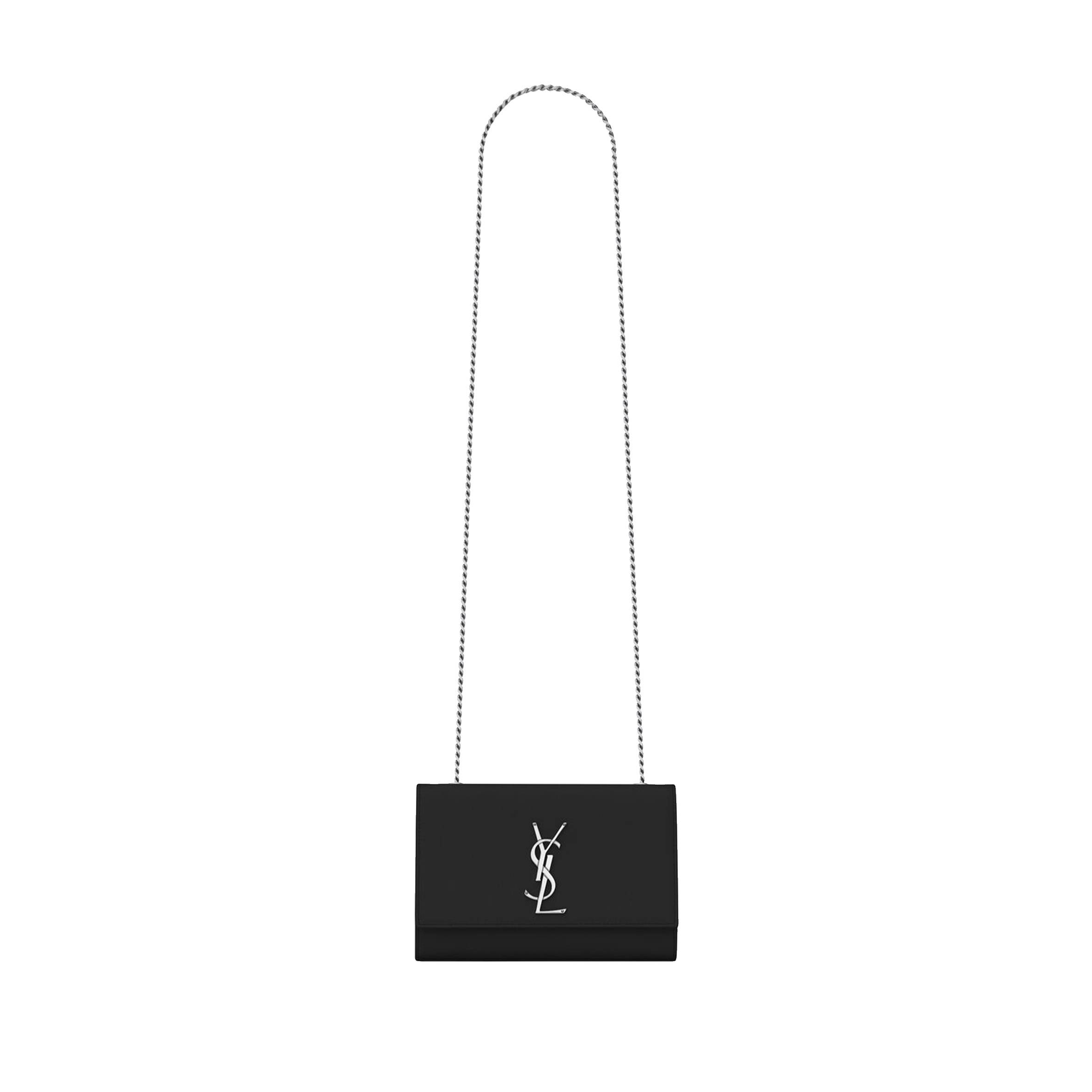 YSL KATE SMALL CHAIN BAG IN GRAIN DE POUDRE EMBOSSED LEATHER 469390BOW0N1000 (20*12.5*5cm) YSL KATE SMALL CHAIN BAG IN GRAIN DE POUDRE EMBOSSED LEATHER 469390BOW0N1000 (20*12.5*5cm)