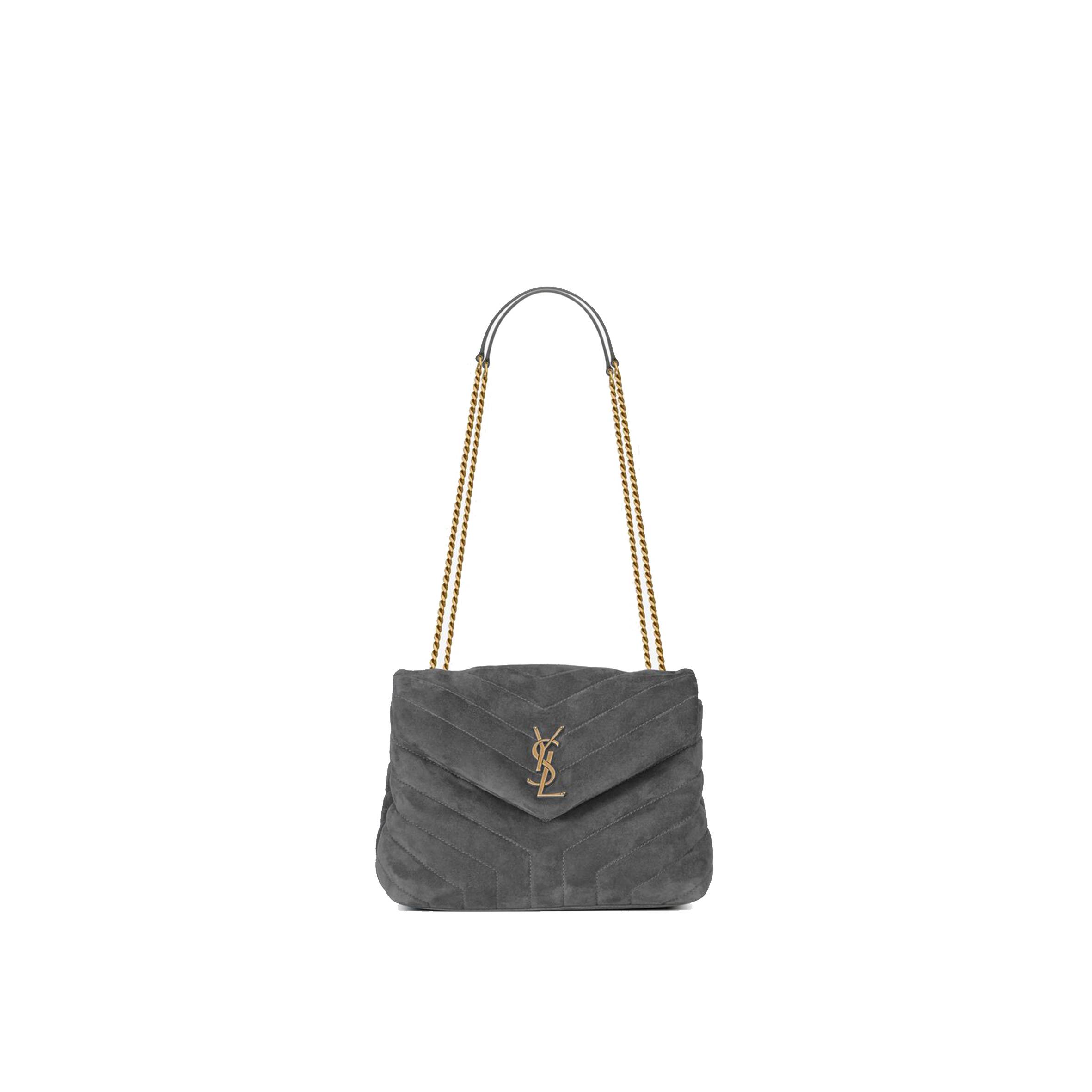 YSL LOULOU SMALL CHAIN BAG IN QUILTED SUEDE 4946991U8671112 (23*17*9cm) YSL LOULOU SMALL CHAIN BAG IN QUILTED SUEDE 4946991U8671112 (23*17*9cm)