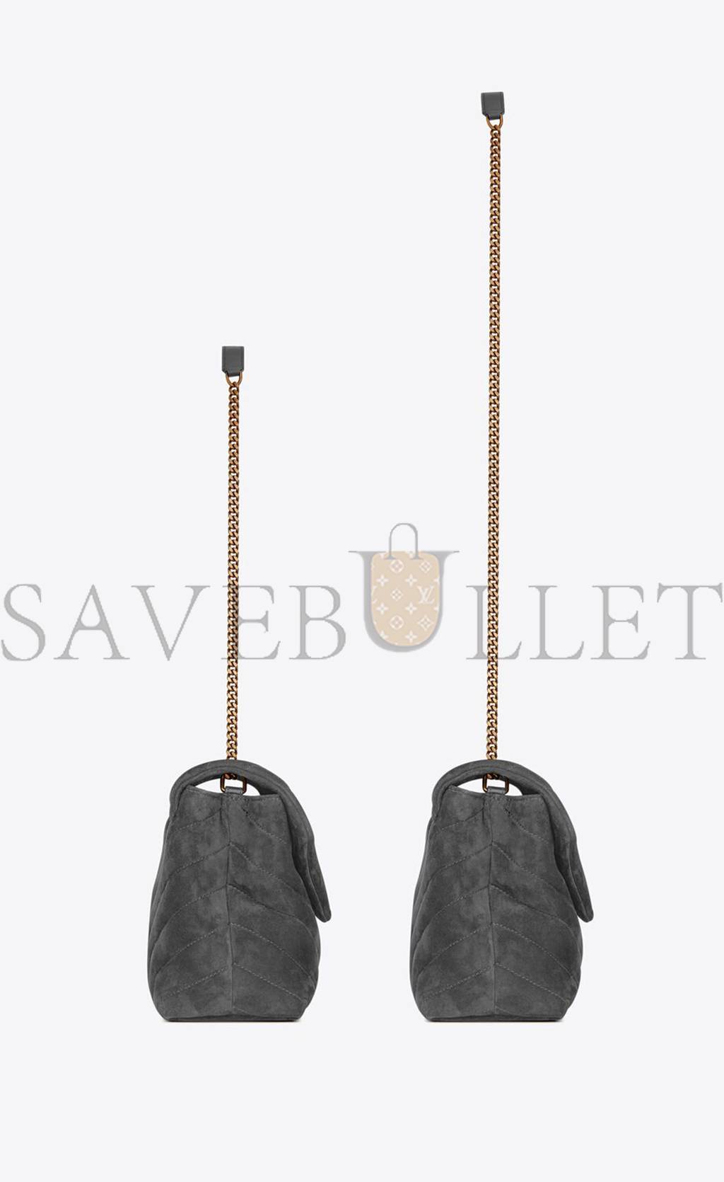 YSL LOULOU SMALL CHAIN BAG IN QUILTED SUEDE 4946991U8671112 (23*17*9cm) YSL LOULOU SMALL CHAIN BAG IN QUILTED SUEDE 4946991U8671112 (23*17*9cm)