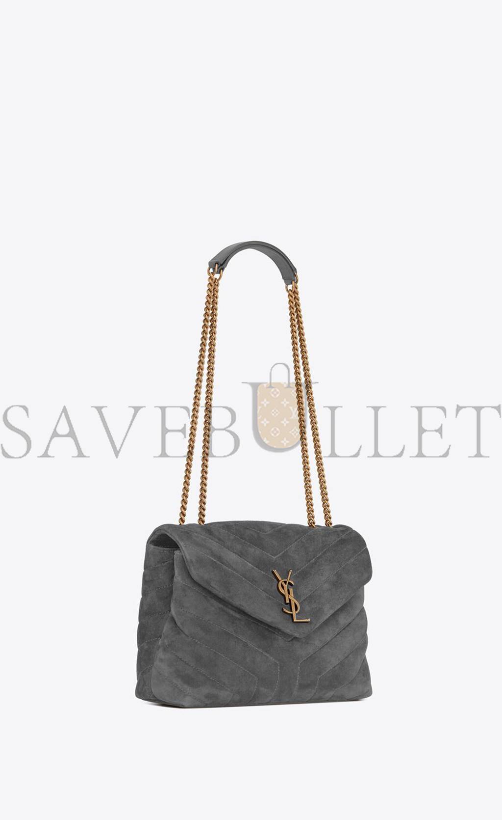 YSL LOULOU SMALL CHAIN BAG IN QUILTED SUEDE 4946991U8671112 (23*17*9cm) YSL LOULOU SMALL CHAIN BAG IN QUILTED SUEDE 4946991U8671112 (23*17*9cm)