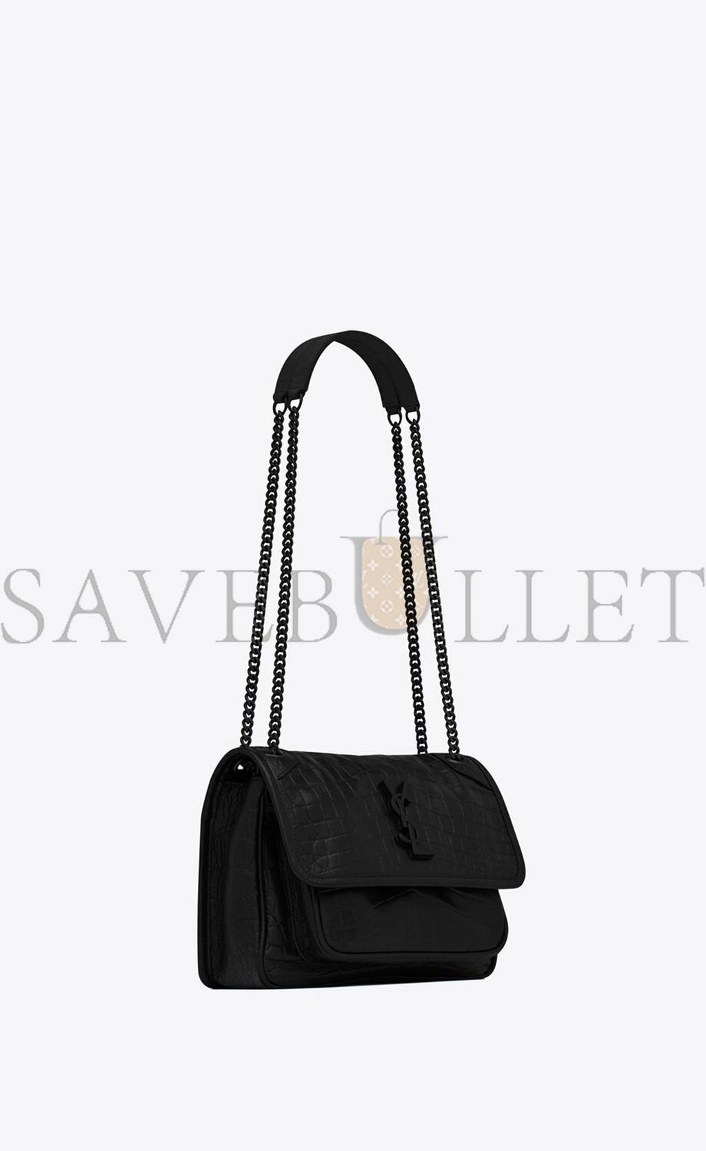 YSL NIKI BABY CHAIN BAG IN CROCODILE-EMBOSSED LEATHER 6331511K00U1000 (21*16*7.5cm) YSL NIKI BABY CHAIN BAG IN CROCODILE-EMBOSSED LEATHER 6331511K00U1000 (21*16*7.5cm)